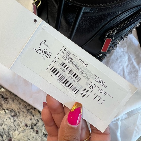 Christian Louboutin Explorafunk Black Leather Studded Backpack - Picture 2 of 10